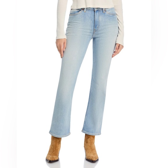 RE/DONE Jeans 70s Crop Boot High-Rise Light Blue Size 29